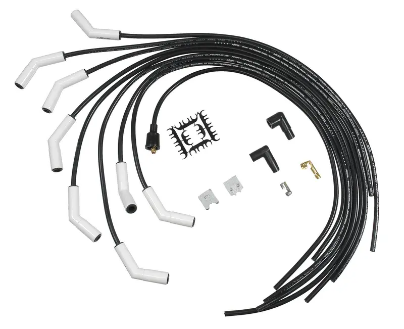 Accel 9002C, Spark Plug Wires, Pro Fit Ceramic, Spiral Core, 8Mm, Black, Set 1
