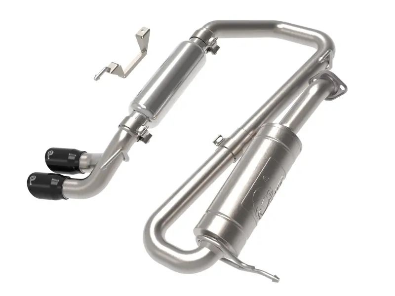 Afe 18-21 Suzuki Jimny Takeda 2-1/4In. 304 Ss Cat-Back Exhaust W/ Blk Tip 1