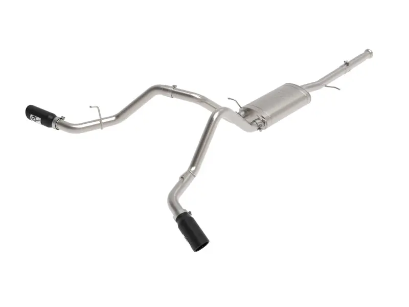 Afe Apollo Gt Cat-Back Exhaust Gm Trucks 09-18 V6-4.3L/V8-4.8/5.3L-Dual Rear-Side Exit Black Tips 1
