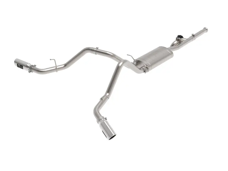 Afe Gemini Xv Cat-Back Exhaust System Gm Trucks 09-18 V6-4.3/V8-4.8/5.3L- Cut-Out Polished 1