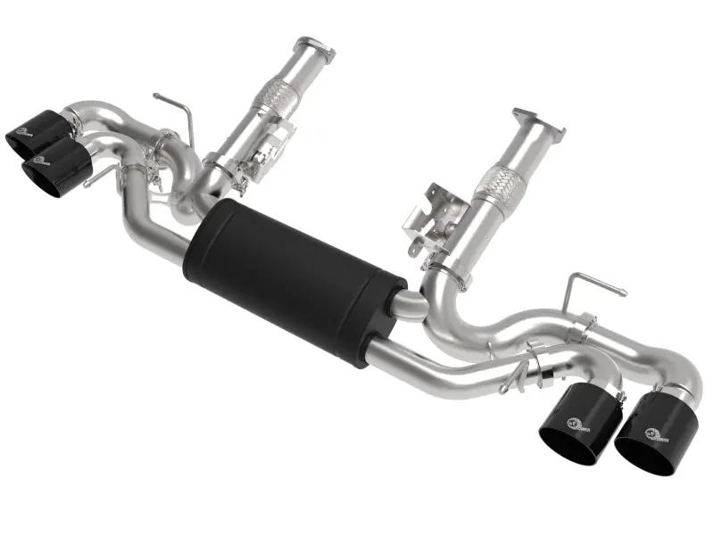 Afe Mach Force-Xp 2-1/2In 304Ss Cat-Back 2020 Chevy Corvette (C8) 6.2L - Black Tip 1
