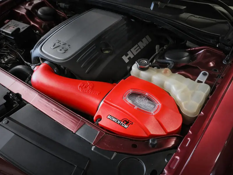 Afe Momentum Gt Pro Dry S Stage-2 Intake System 11-15 Dodge Challenger / Charger R/T 5.7L Hemi - Red 2