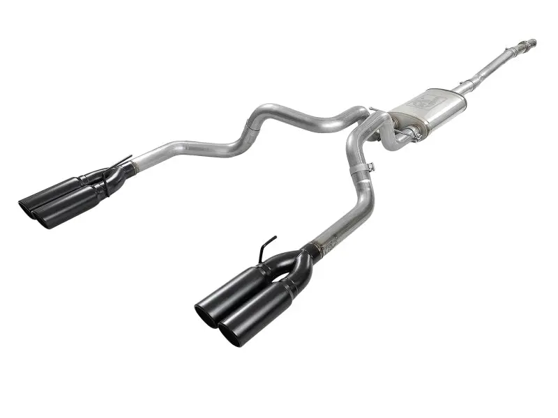 Afe Vulcan Series 3In 304 Ss Exhaust Cat-Back W/ Black Tips 2019 Gm Silverado/Sierra 1500 V8-5.3L 1