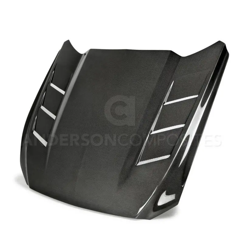 Anderson Composites 15-17 Ford Mustang (Excl. Gt350/Gt350r) Heat Extractor Double Sided Hood 1