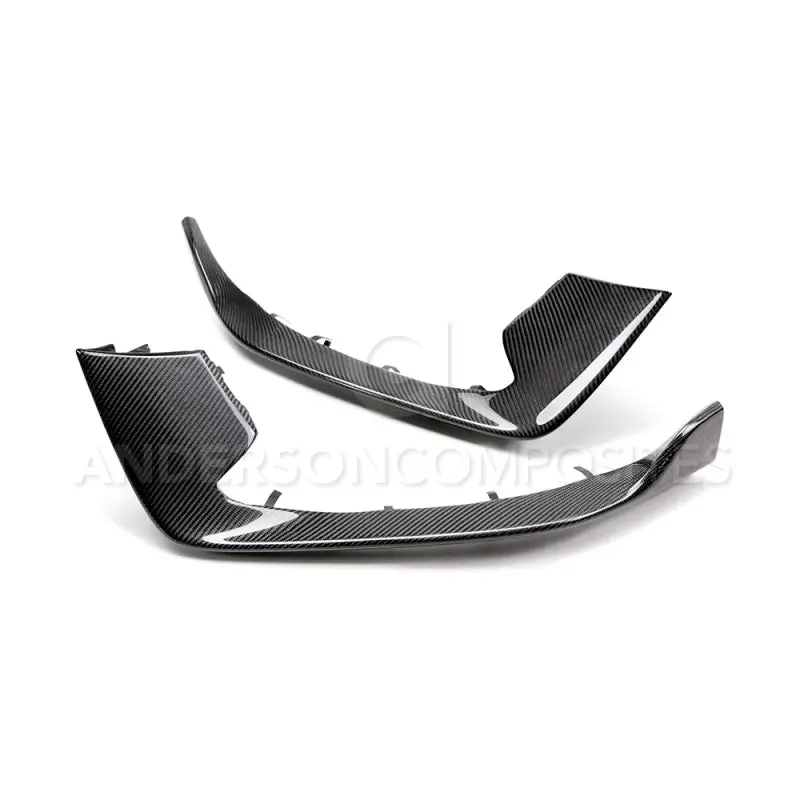Anderson Composites 15-20 Ford Mustang Shelby Gt350 Carbon Fiber Bumper Inserts 1