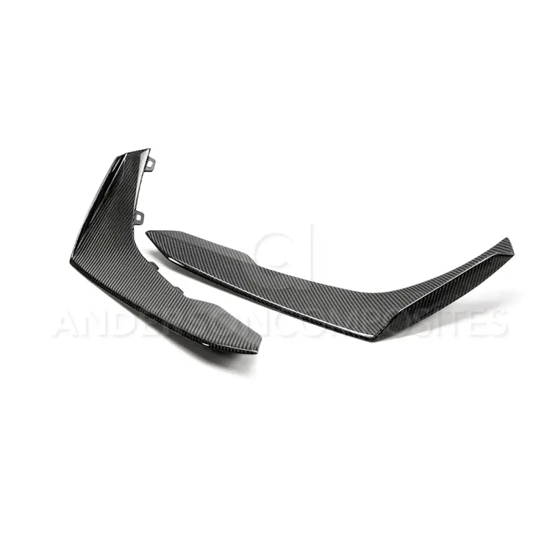 Anderson Composites 17-18 Chevy Camaro Zl1 1Le Type-Le Carbon Fiber Front Bumper Canards 1