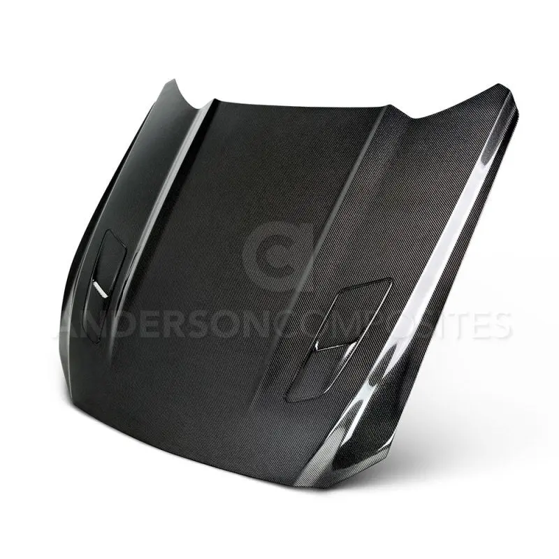 Anderson Composites 2015-2017 Ford Mustang Double Sided Carbon Fiber Type-Oe Style Hood 1