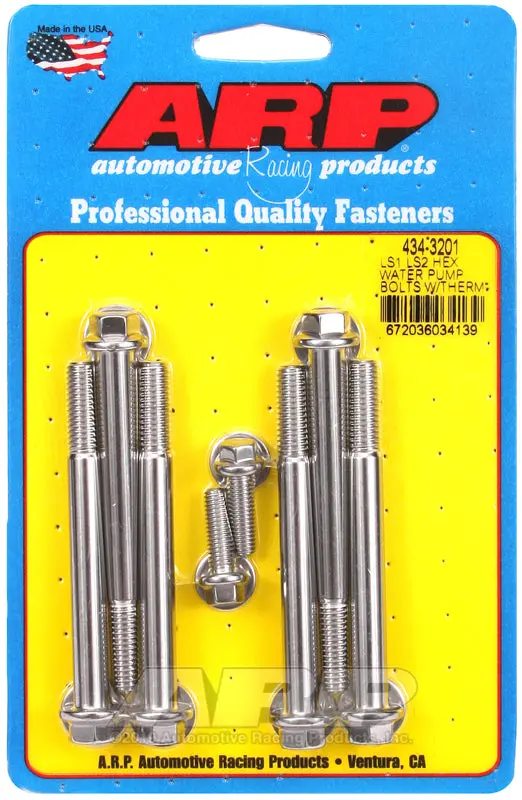 Arp Ls1 Ls2 Ss Hex Water Pump Bolts W/ Thermostat Housing Bolts Kit 1