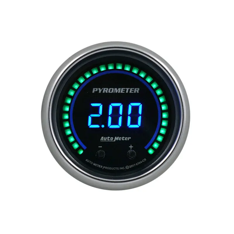 Autometer 52.4Mm Black Two Channel 0-2000 Degree Pyrometer (Egt) Cobalt Elite Digital Gauge 1