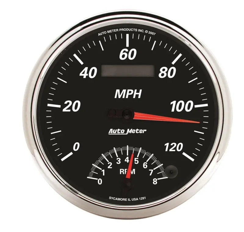 Autometer Designer Black Ii 5In 120 Mph & 8K Rpm In-Dash Tach/Speedo 1