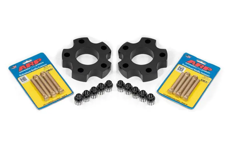 Bmr 14-17 Chevrolet Ss Wheel Spacer Kit Front 1.25In Wide 1/2-20 Stud Shank Lugs - Black Anodized 1