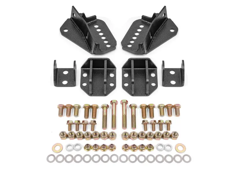 Bmr 64-72 Gm A-Body Coilover Conversion Kit Rear Adjust Shock Mt W/O Cab - Black Hammertone 1
