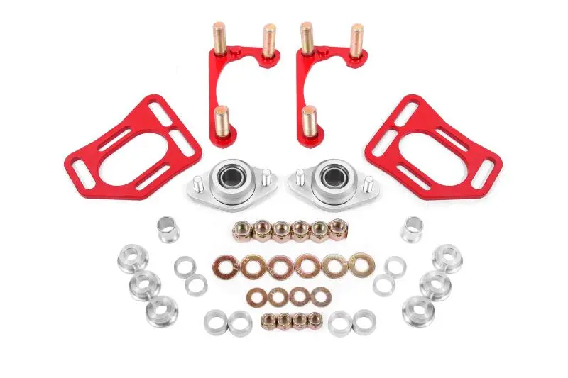 Bmr 90-93 Fox Mustang Caster Camber Plates - Red 1