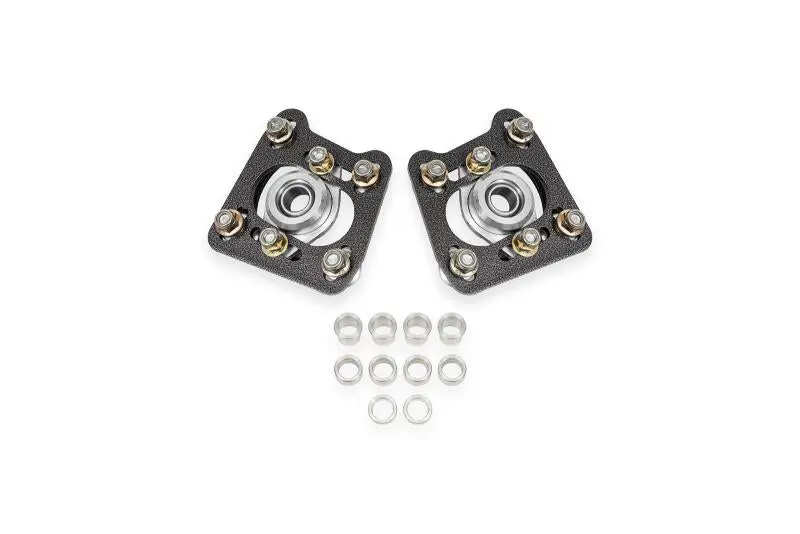 Bmr 94-04 Ford Mustang Steel Caster Camber Plates - Black Hammertone 1