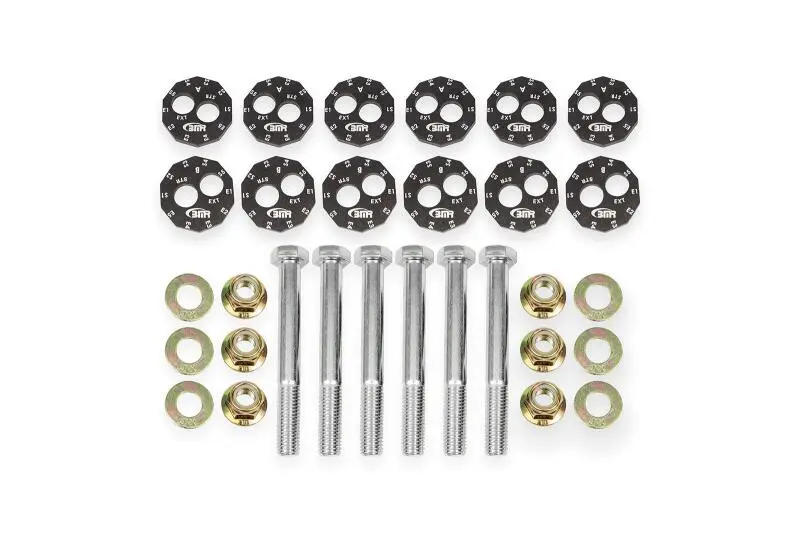 Bmr 97-04 Chevrolet Corvette C5 Front & Rear Lower Control Arms Camber Bolt Kit - Black Anodized 1