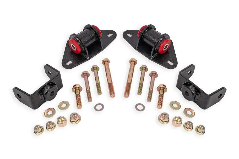 Bmr Suspension 14-19 Chevrolet Corvette Motor Mount Kit - Black Hammertone 1