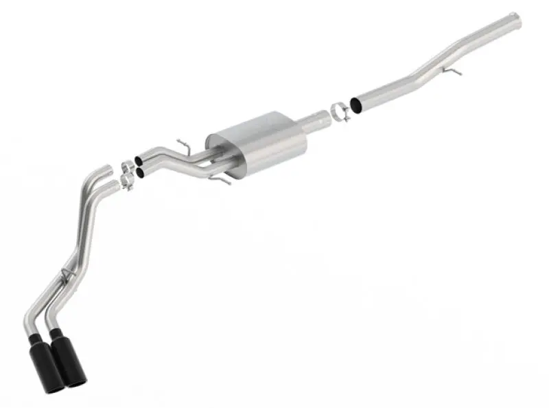 Borla 14+ Chevy Silverad1500 Ec Std/Cc Short 143.5In Wb Atak Cat-Back Exhaust W/ Black Chrome Tip 1