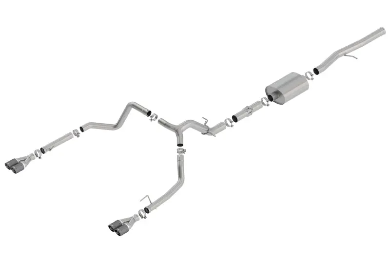 Borla 19 Chevrolet Silverado/Gmc Sierra 1500 6.2L Ss Atak Catback Exhaust - Carbon Fiber Tips 1