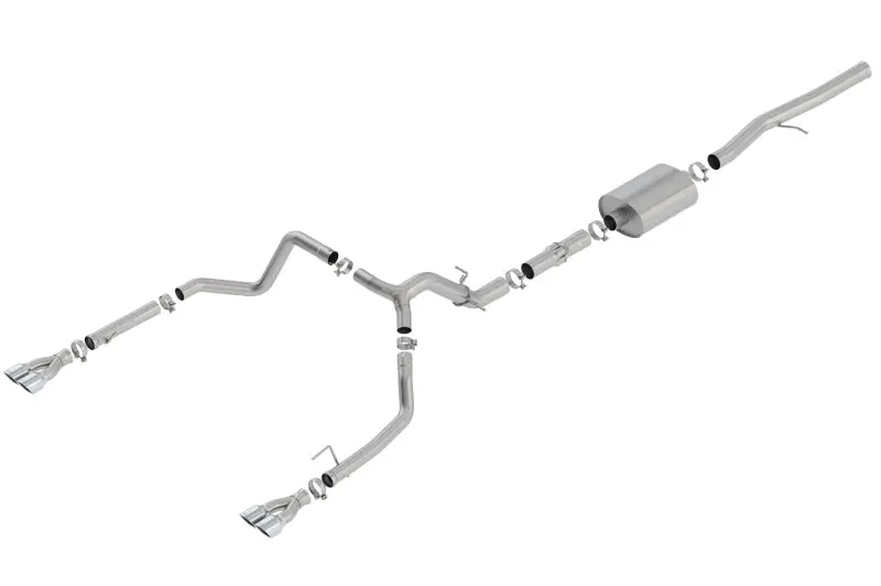 Borla 19 Chevrolet Silverado/Gmc Sierra 1500 6.2L Ss Atak Catback Exhaust - Square Chrome Tips 1