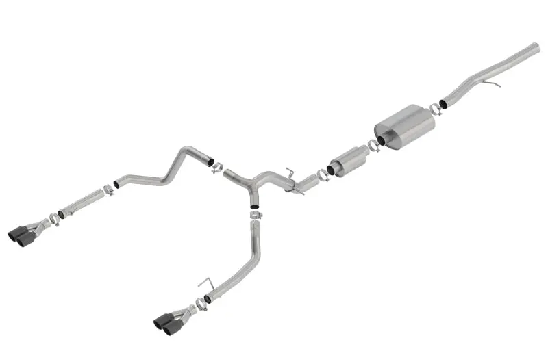 Borla 19 Chevrolet Silverado/Gmc Sierra 1500 6.2L Ss (S-Type) Catback Exhaust - Black Chrome Tips 1
