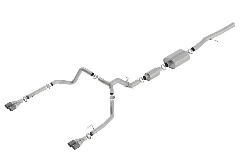 Borla 19 Chevrolet Silverado/Gmc Sierra 1500 6.2L Ss (S-Type) Catback Exhaust - Carbon Fiber Tips 1