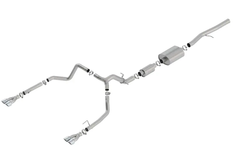 Borla 19 Chevrolet Silverado/Gmc Sierra 1500 6.2L Ss (S-Type) Catback Exhaust - Square Chrome Tips 1