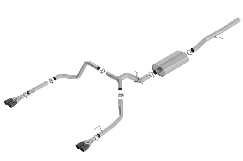 Borla 19 Chevrolet Silverado/Gmc Sierra 1500 6.2L Ss Touring Catback Exhaust - Black Chrome Tips 1