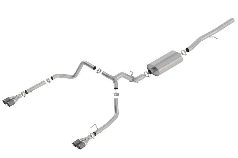 Borla 19 Chevrolet Silverado/Gmc Sierra 1500 6.2L Ss Touring Catback Exhaust - Carbon Fiber Tips 1