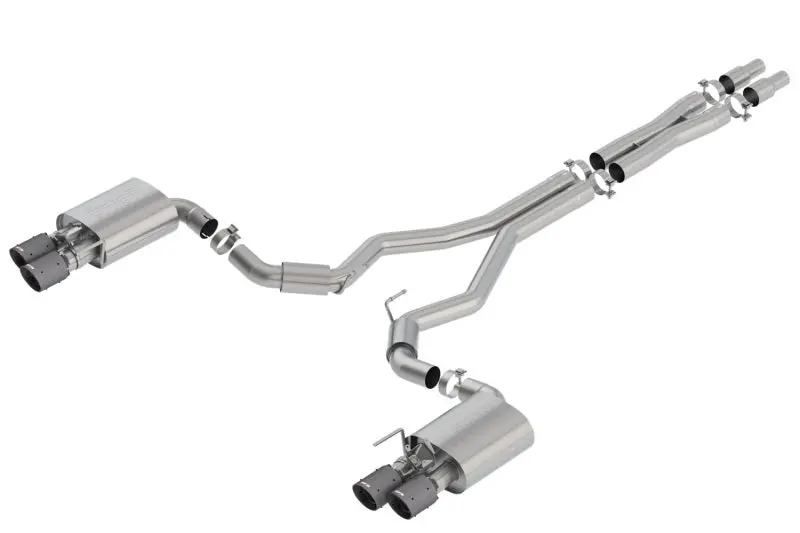 Borla 2018 Ford Mustang Gt 5.0L At/Mt 3In S-Type Catback Exhaust W/ Valves (Carbon Fiber Black Tip) 1