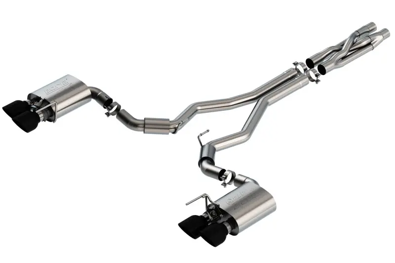 Borla 2020 Ford Gt500 5.2L At 3In Atak Catback Exhaust W/ Black Chrome Tips 1