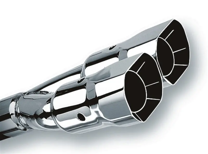 Borla Universal Polished Tip Dual Square Angle-Cut Intercooled (Inlet 2 1/2In. Outlet 2 7/8 X 3 3/8I 1