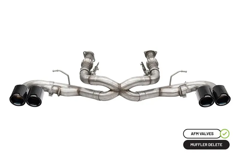 Corsa 20-25 Chevrolet Corvette C8 Rwd 3In Xtreme Cat-Back Exhaust W/4.5In Carbon Fiber Black Pvd Tip 1