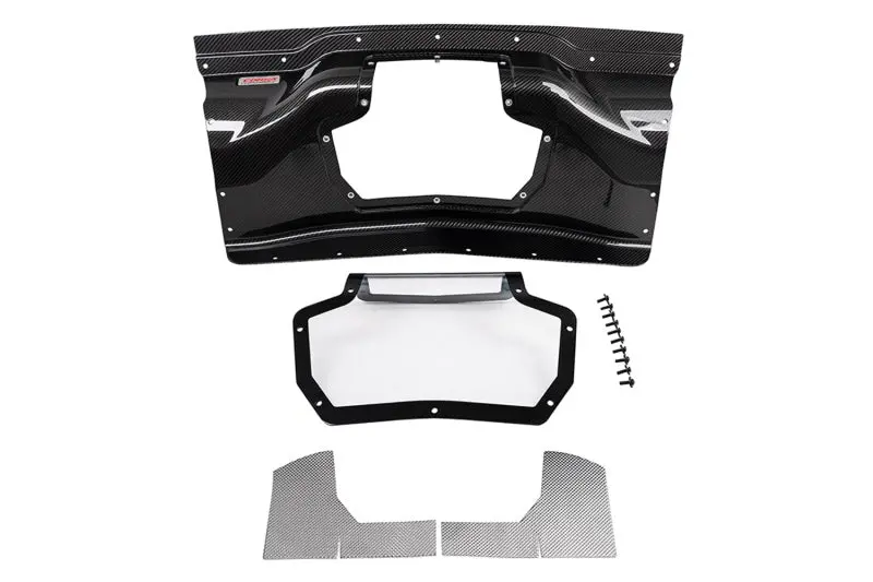 Corsa 2020+ Chevrolet Corvette C8/Z06 Carbon Fiber Air Intake Trunk Panel With Polycarbonate 2