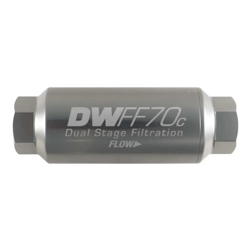 Deatschwerks 10An Female 10 Micron 70Mm Compact In-Line Fuel Filter Kit 1