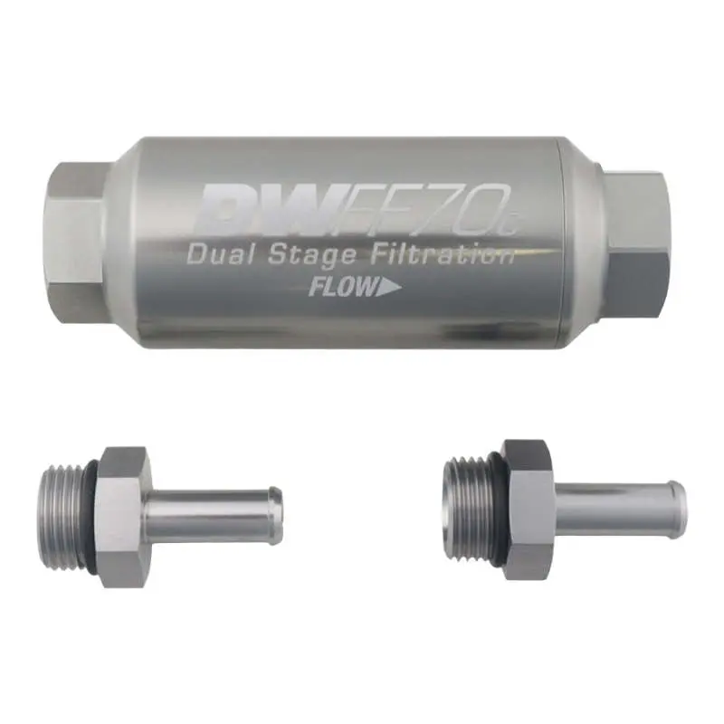Deatschwerks 3/8In 10 Micron 70Mm Compact In-Line Fuel Filter Kit 1
