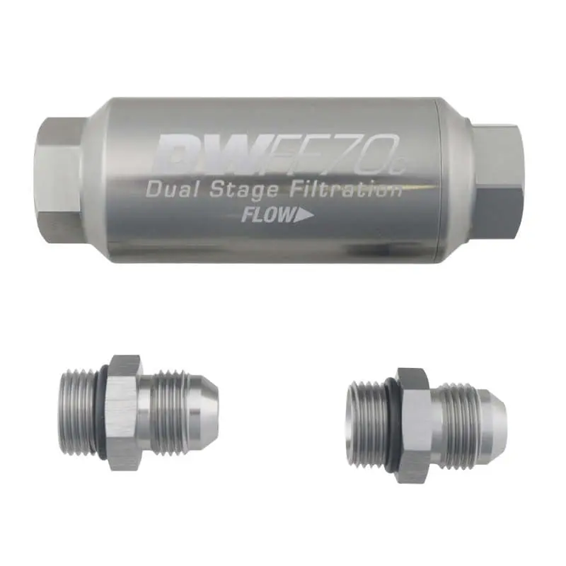 Deatschwerks 8An 10 Micron 70Mm Compact In-Line Fuel Filter Kit 1