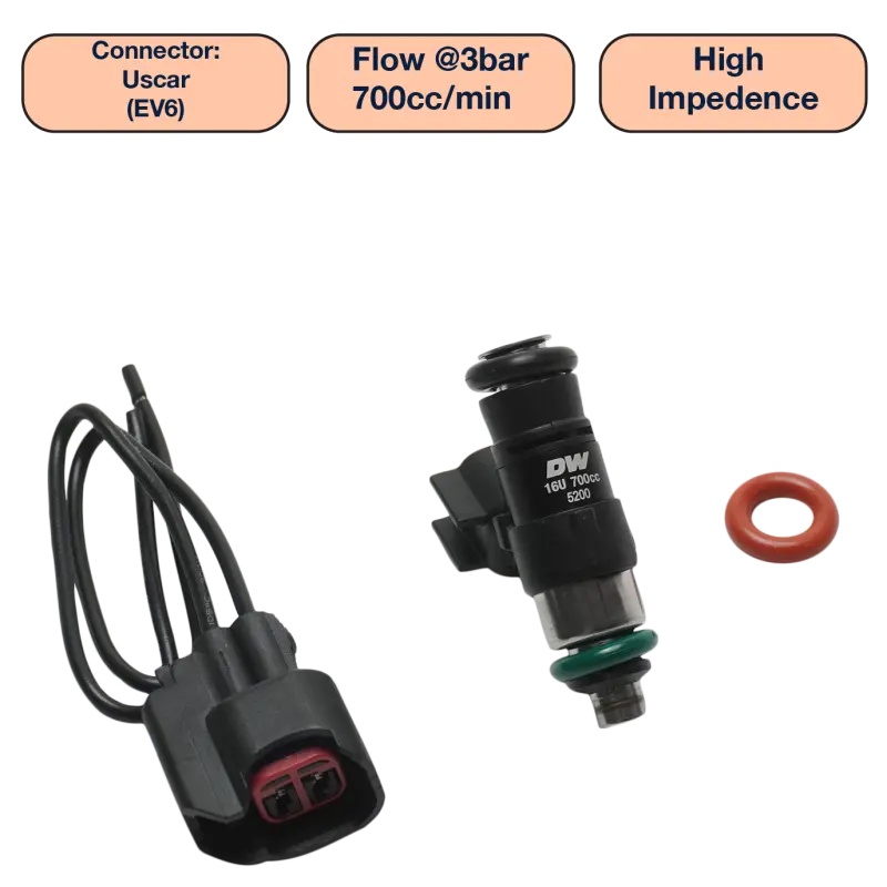 Deatschwerks Universal 700Cc Single Fuel Injector / 34Mm Length / 14Mm O-Ring Seals 1