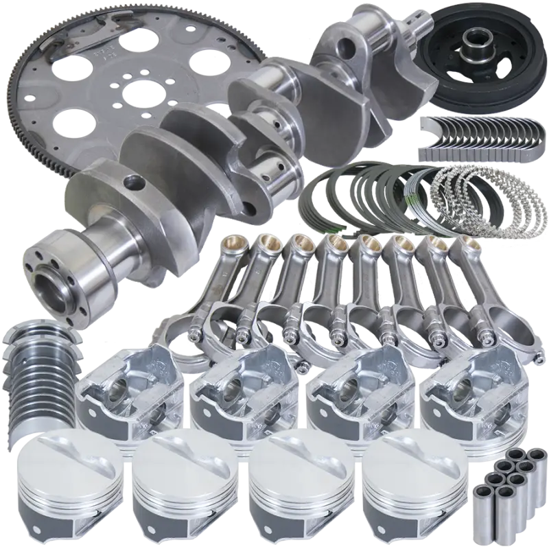 Eagle Chevy 350 1Pc 3.750In Crank 5.700In I-Beam Rods 4.000In Pistons 153 Tooth Fp Balanced Assembly 2