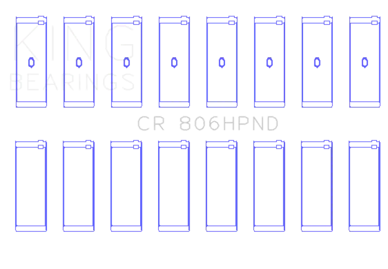 King Engine Bearings Chrysler 361Ci/383Ci (Size 0.10) Performance Rod Bearing Set 2