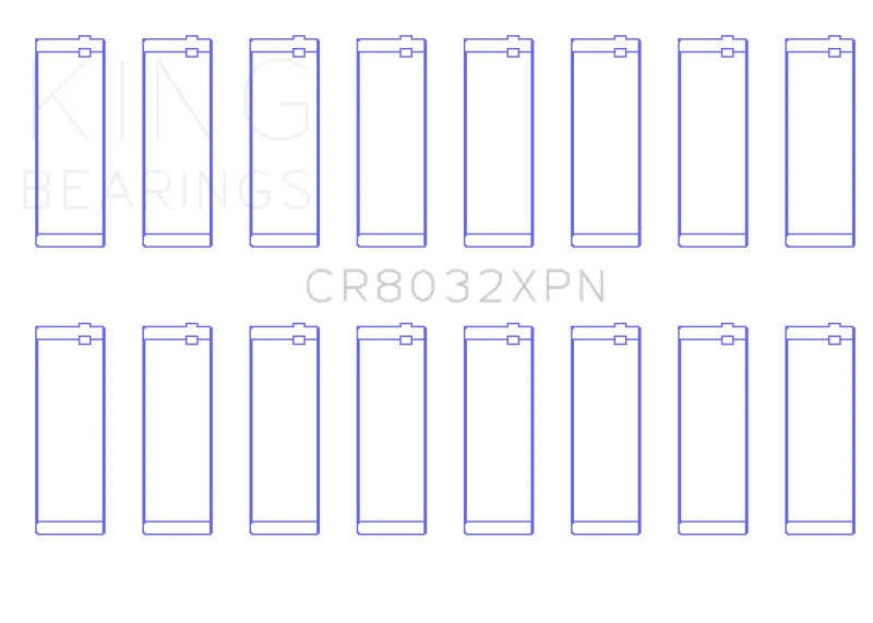 King Engine Bearings Chrysler Dodge Hemi 5.7L/6.1L V8 Performance Rod Bearing Set - Size Stdx 1