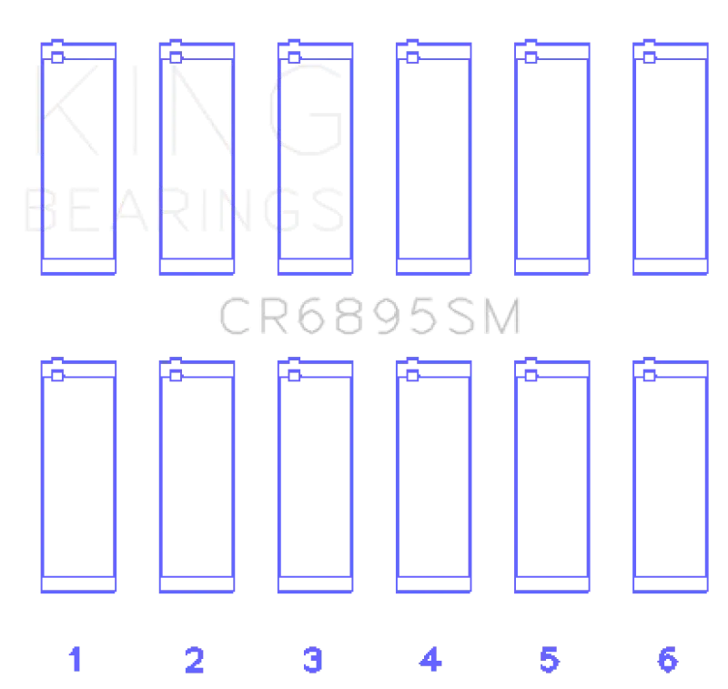 King Engine Bearings Ford Ecoboost 3.5L V6 (Size +0.75Mm) Connecting Rod Bearing Set 2