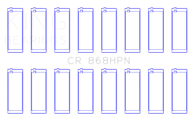 King Engine Bearings Ford Prod V8 4.6L/5.4L (Size 0.25) Performance Rod Bearing Set 2