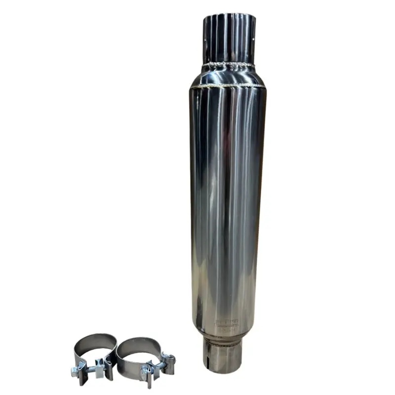 Kooks 2.5In Round Clamp In Muffler 14In Long Polished Stainless Steel 1