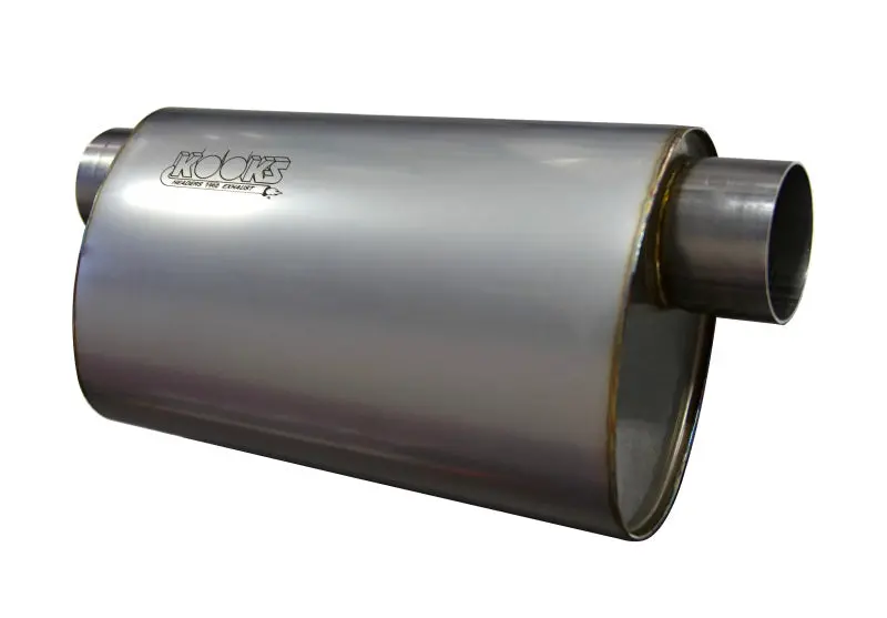 Kooks 3In Oval Offset/Offset (Same Side) Muffler 14In Long Body Stainless Steel 2