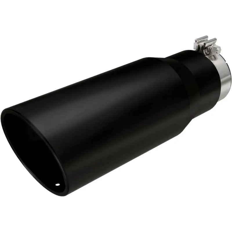 Magnaflow Tip Stainless Black Coated Single Wall Round Single Outlet 5In Dia 3.5In Inlet 14.5In L 1