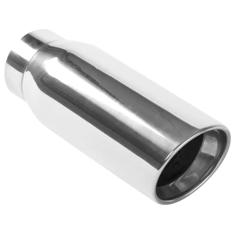 Magnaflow Tip Stainless Double Wall Round Single Outlet Polished 4.5In Dia 3.5In Inlet 12In Length 1