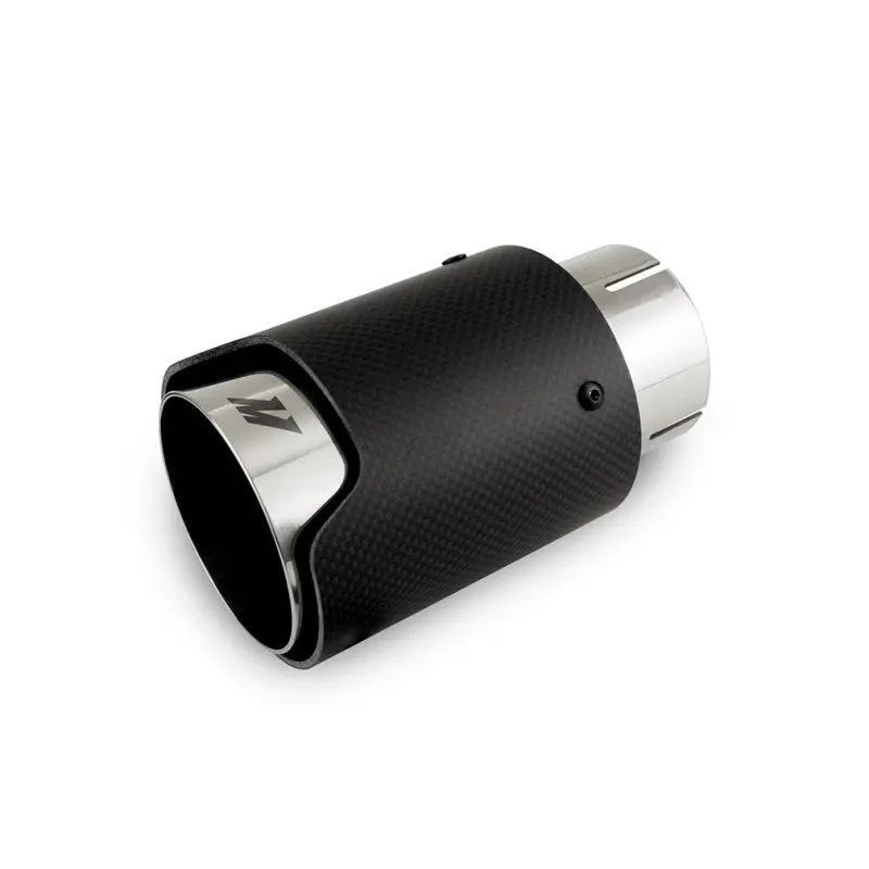 Mishimoto Carbon Fiber Muffler Tip 2.5In Inlet 3.5In Outlet Polished 1