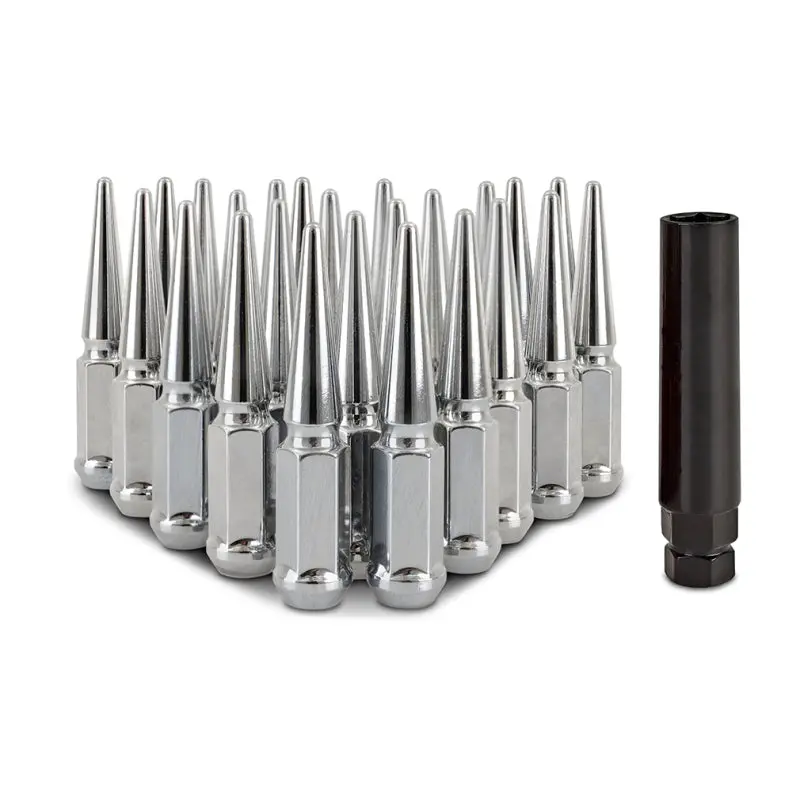 Mishimoto Mishimoto Steel Spiked Lug Nuts M14 X 1.5 24Pc Set Chrome 1