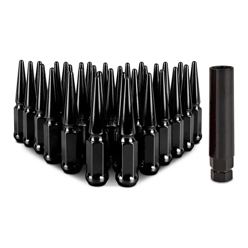 Mishimoto Mishimoto Steel Spiked Lug Nuts M14 X 1.5 32Pc Set Black 1