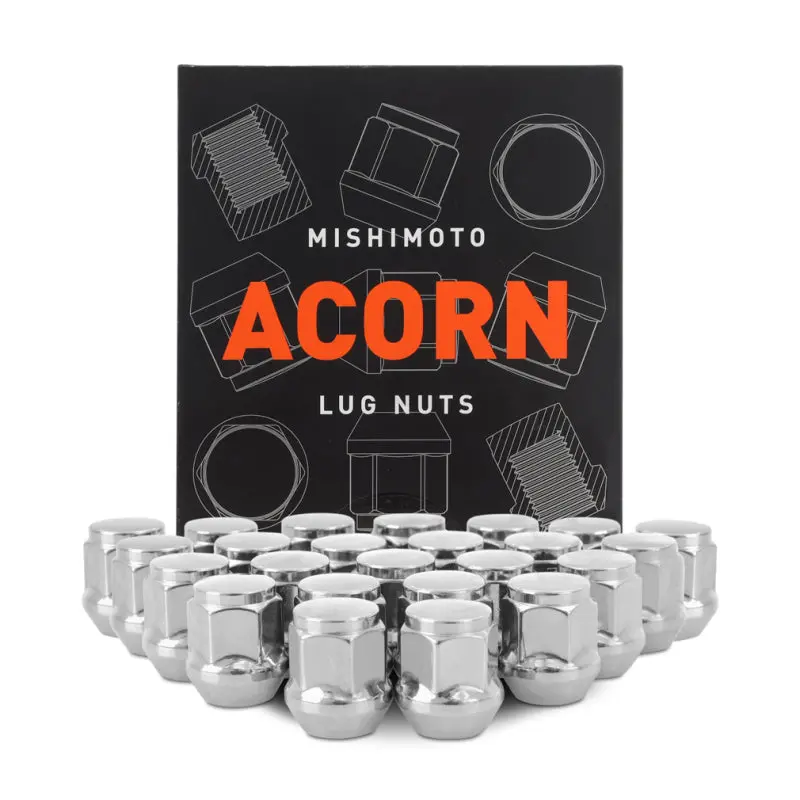 Mishimoto Steel Acorn Lug Nuts M12 X 1.5 - 24Pc Set - Chrome 1